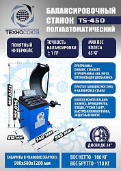 Комплект TS-24 Станок шиномонтажный 11-24"+ TS-450 Балансировочный стенд для легковых авто
